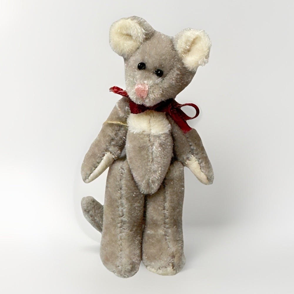 Boyds Bears Wuzzies Mouse "Tidbit F Wuzzie" 3 Inch Original Paper Hangtag